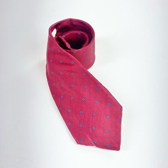 Vintage Liberty of London red skinny silk tie - Picture 1 of 6